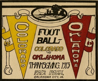 An advertisement for a football game
