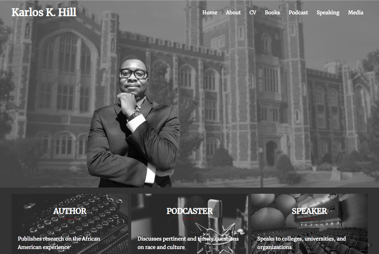 Dr. Karlos Hill Website Example