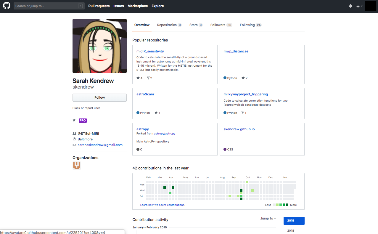 Github example page