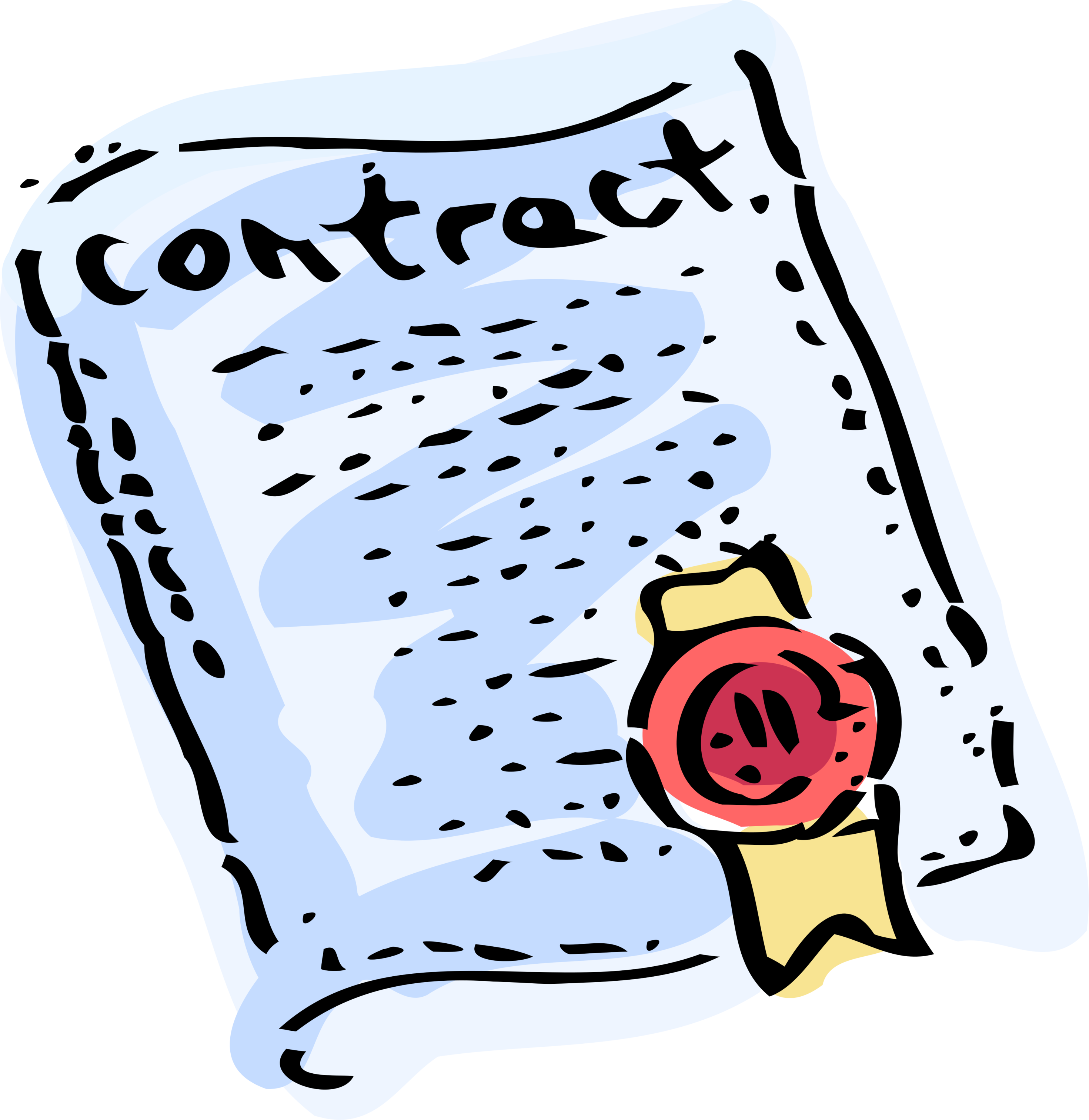 Illustration of a legal contract