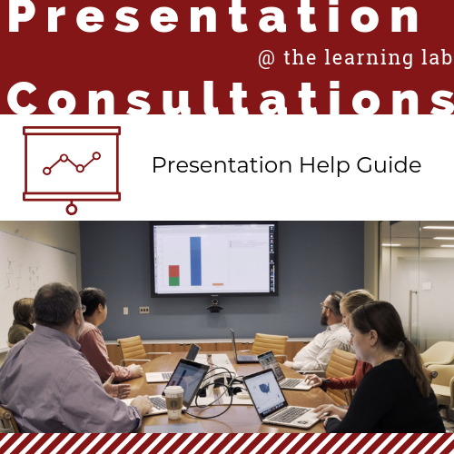 Presentations Consultations at the learning help guide