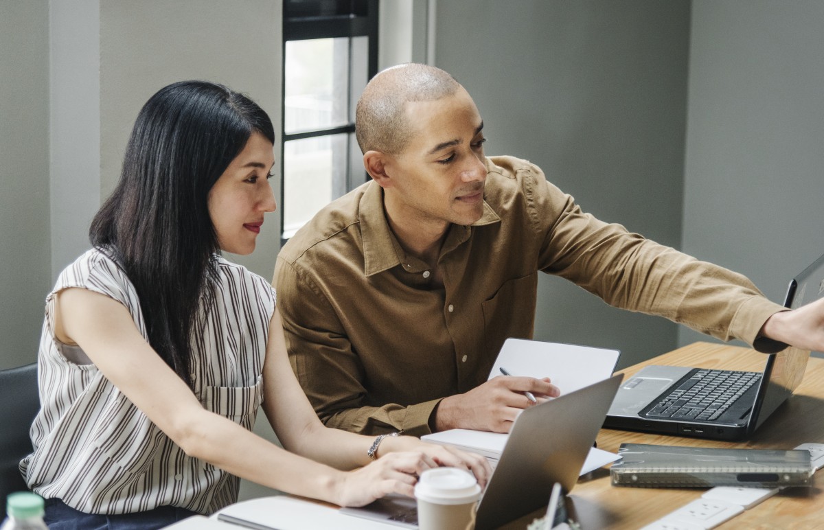 co authorship stock two people working together