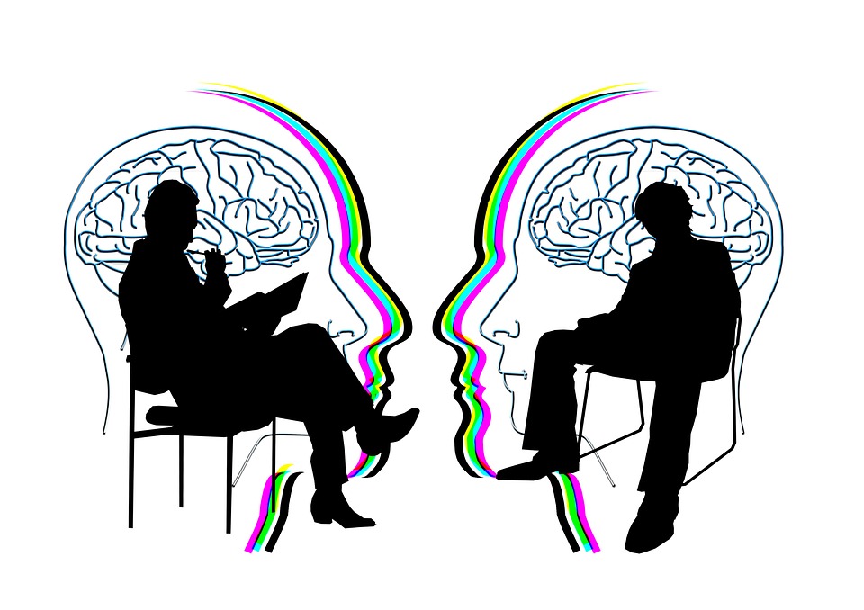 silhouettes and brains icon