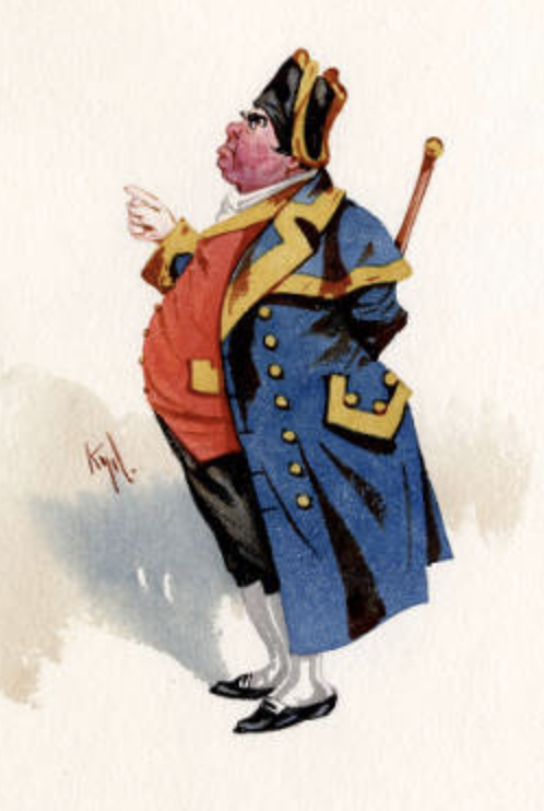 Image of watercolor of character "Mr. Bumble" from Oliver Twist (by Kid)