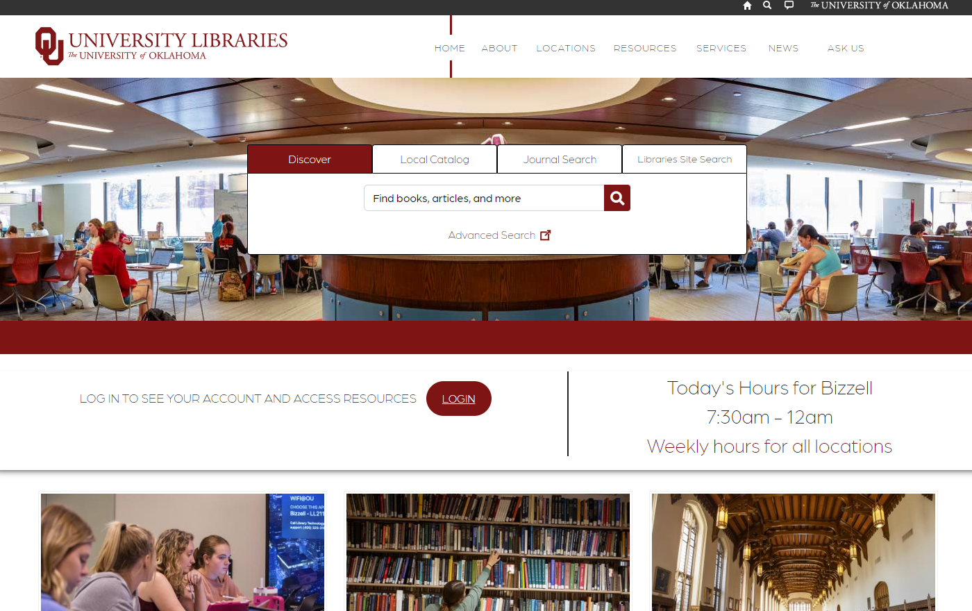 Libraries website