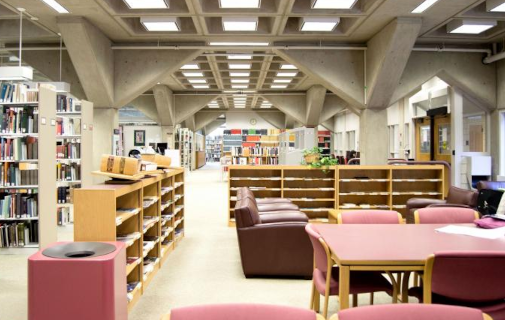 Inside the Fine Arts library