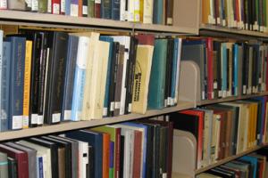 A bookshelf filled with books