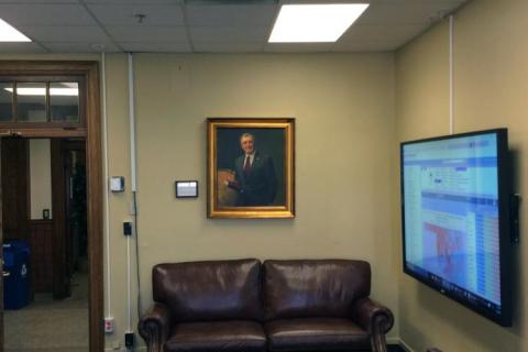 A photo of an office