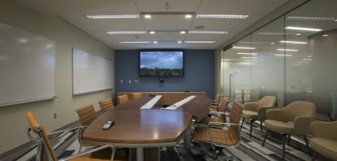 A conference room in the Bizzell Memorial Library
